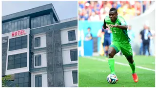 Super Eagles Legend Emmanuel Emenike Opens Gigantic Hotel in Nigeria With Bar, Pool, Cinema; Video