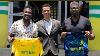 Ghana legend Asamoah Gyan visits South African club Mamelodi Sundowns, impressed with facilities