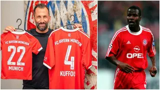 Bayern Munich celebrate Sammy Kuffour on 46th birthday, send jerseys to Ghana legend and son