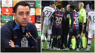 Xavi slams match officials, claims Barcelona were robbed of late handball call vs Man United