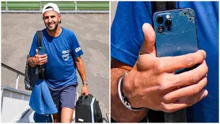 Man City's Riyad Mahrez breaks silence after he was spotted with broken phone