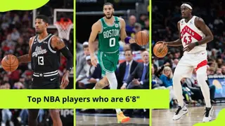 Who are the top NBA players in the world who are 6'8" at the moment?