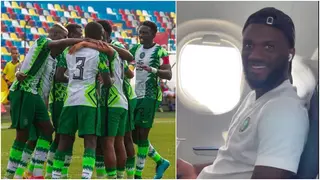 Busted: Super Eagles star caught on camera putting his hand inside his underwear