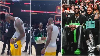 LeBron James autographs Lakers jersey for fan and rapper 2 Chainz