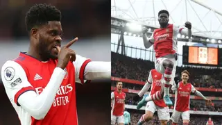 Reactions As ‘Best African Midfielder’ Thomas Partey Scores To Give Arsenal Victory Over Leicester City