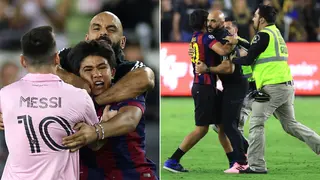 Messi’s Bodyguard Grabs Pitch Invader Around the Neck As He Tries to Hug Inter Miami Star: Video