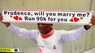 Comrades Marathon Runner Asks 'Prudence' to Marry Him While Finishing Race