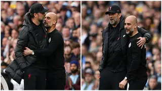 Heartwarming Moment Pep Guardiola Hugs Jurgen Klopp After Man City's Draw with Liverpool