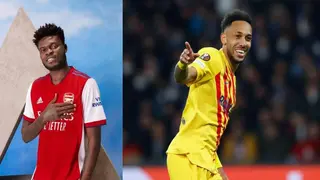 Arsenal ace Thomas Partey happy for Aubameyang’s explosive start to life at Barcelona