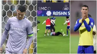 Watch: Ronaldo avoids serious injury after pitch invader tries to knock him down