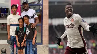 Ghana legend Asamoah Gyan shares moment with his three children to celebrate father's day