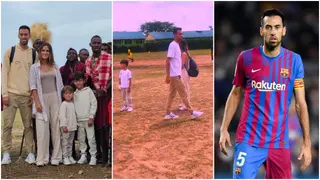 In Photos: Former Barcelona Captain Sergio Busquets Visits Kenya