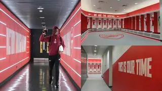 6 stunning photos of Arsenal's sleek new tunnel and dressing room pop up