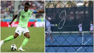 Mikel Obi: Twin Daughters of Former Super Eagles Captain Spotted in Tennis Court