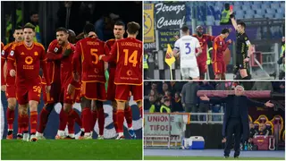 4 red cards shown during chaotic Roma vs Fiorentina Serie A clash