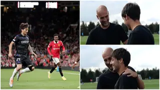 Pep Guardiola Caught on Camera Joking With David Silva About Beating Man United for the 10th Time