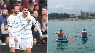 Mount spotted on holiday in Spain with Chilwell amid Man Utd rumours