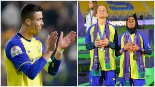 Al Nassr Women's Team Copies Ronaldo Celebration after Winning League