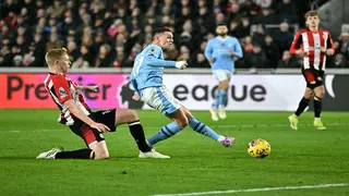 Foden hat-trick hauls Man City within two points of Premier League lead