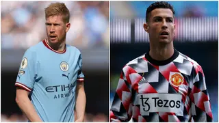 Kevin De Bruyne: Manchester City star gets souvenir from Cristiano Ronaldo after thrilling derby win