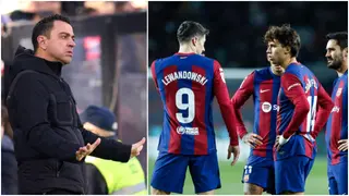 Xavi tears into Robert Lewandowski in tough half time talk as Barcelona survive against Almeria