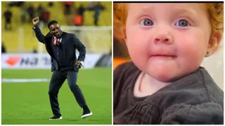 Super Eagles Legend Okocha Posts Adorable Photo of His ‘Oyinbo’ Daughter Who Turns 1