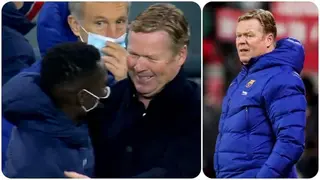 Barcelona fans 'attack' manager Koeman after he's seen laughing with PSG star despite club's 4-1 defeat