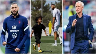 Watch Benzema's lovely moment with son ahead of huge World Cup decision