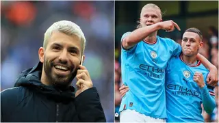 Sergio Aguero sends brilliant message to Haaland and Foden after Man City's emphatic derby win