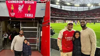 Springbok Captain Siya Kolisi Enjoys Arsenal and Liverpool Clash With Son at Emirates Stadium