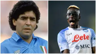 Victor Osimhen pays touching tribute to late football icon Maradona, video