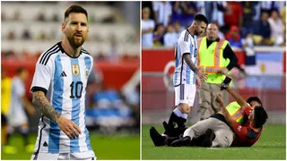 Lionel Messi: Footage of fan filming himself while ambushing Argentina star goes viral