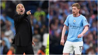 De Bruyne spotted shouting angrily at Guardiola during Man City vs Real cracker