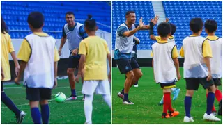 Adorable Video Shows Al Nassr Star Cristiano Ronaldo Playing Football With Kids in Japan