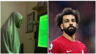 Hijab Wearing Nigerian Woman Breaks Down in Tears, Slams Salah for Netting Against Man United