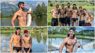 Photos: Fascinating Moment Liverpool Players Went Fishing While on Preseason in Austria Emerges