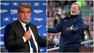 Trouble looms at Camp Nou as Barcelona president Laporta 'attacks' manager Koeman amid growing tension