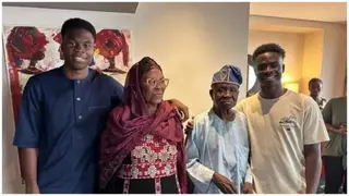 Arsenal Superstar Bukayo Saka Visits Grandparents in Kwara, Nigeria