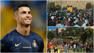 Video shows how Ronaldo fans swarmed Al-Nassr team bus to get glimpse of superstar in Iran