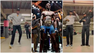 Video: UFC Star Israel Adesanya Shows Smooth Dancing Skills as He Jams to Davido's 'Unavailable'