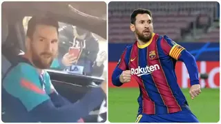 Lionel Messi spotted 'attacking' Barcelona fans waiting to take pictures of him while driving off