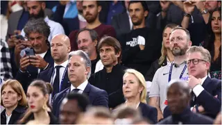 Antonio Conte spotted helplessly watching Tottenham’s crunch Champions League game from the stands