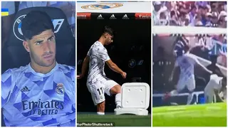 Angry Real Madrid winger throws huge tantrum on the touchline after being left out against Mallorca
