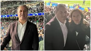 Jose Peseiro: Former Super Eagles Boss Takes Time Out With Wife Watching Champions League Clash