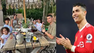 Manchester United star Cristiano Ronaldo begins vacation with lovely family