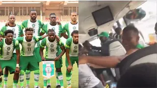 Osimhen Leads Celebration as Super Eagles Stars Dance to Duncan Mighty Hit Song After Sao Tome Win