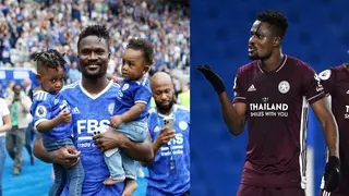 Ghana Defender Spends Final Day of EPL with His Adorable Kids as Leicester City End Season in Style