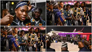 Black Stars of Ghana arrive in Qatar ahead of World Cup cladded in beautiful African wear