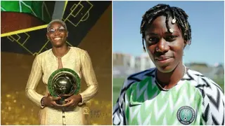 Video of all what Oshoala said after winning the CAF female Player of the Year emerges