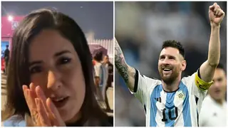 Pretty lady spotted in Qatar praying for Messi to win World Cup, video
